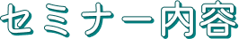 セミナー内容